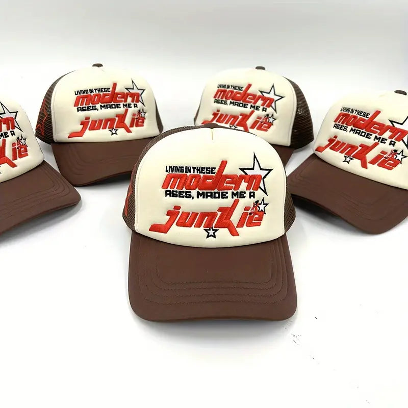 The "Modern Ages Made Me A Junkie" Trucker Hat