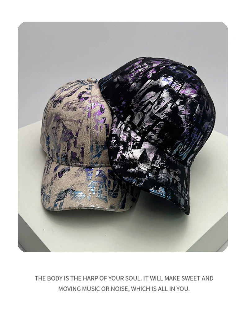 New Street Gradient Printing Graffiti Bandhnu Men Women Baseball Hats Cotton Comfortable Versatile Fashion Sport Hip Hop Caps