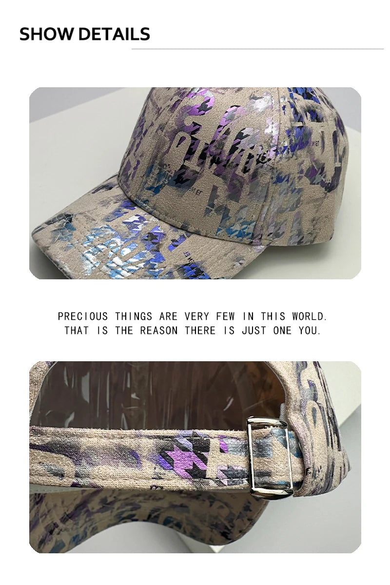 New Street Gradient Printing Graffiti Bandhnu Men Women Baseball Hats Cotton Comfortable Versatile Fashion Sport Hip Hop Caps