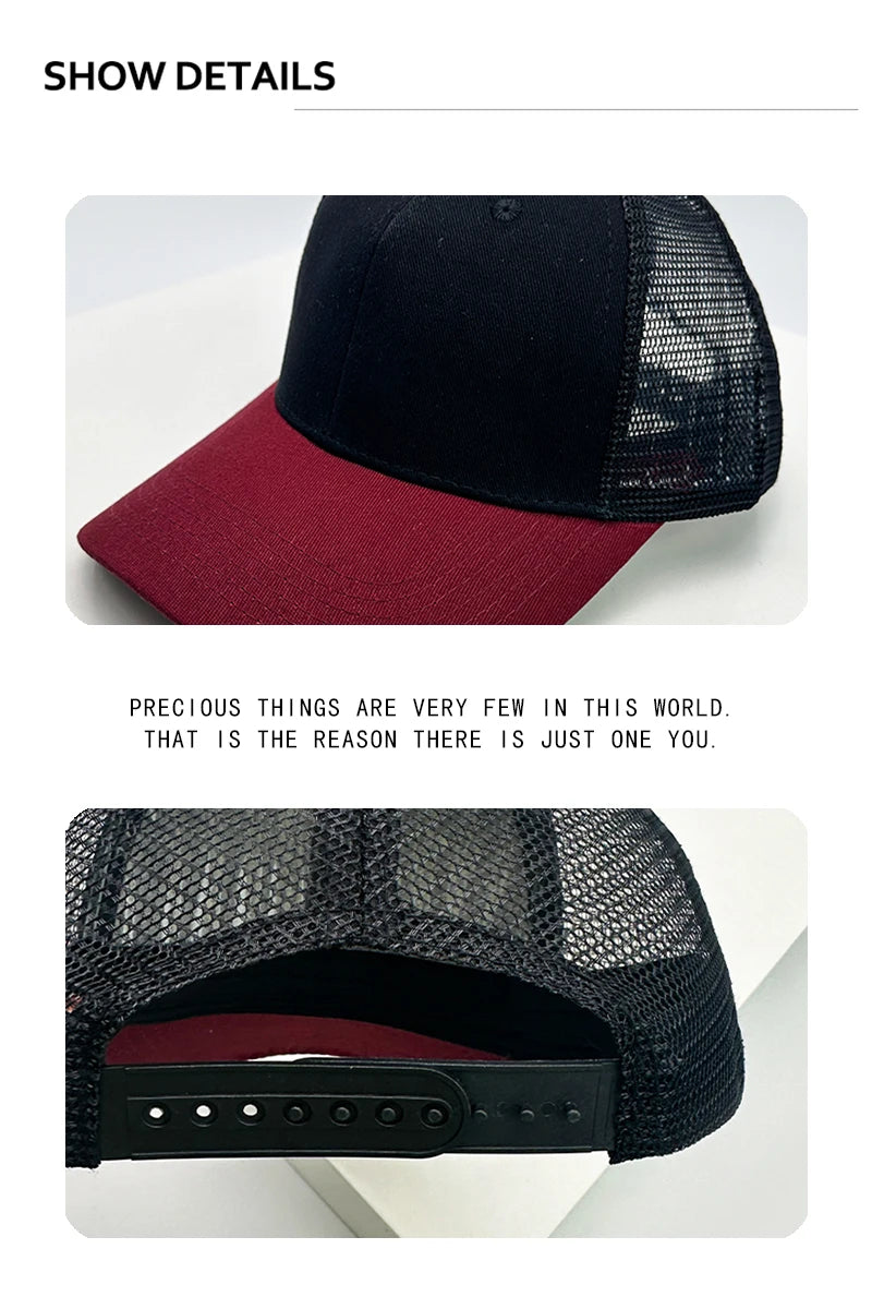 New Men Women Color Block American Style Baseball Hats Sunshade Personal Breathable Street Truck Caps Versatile Fashion Simple