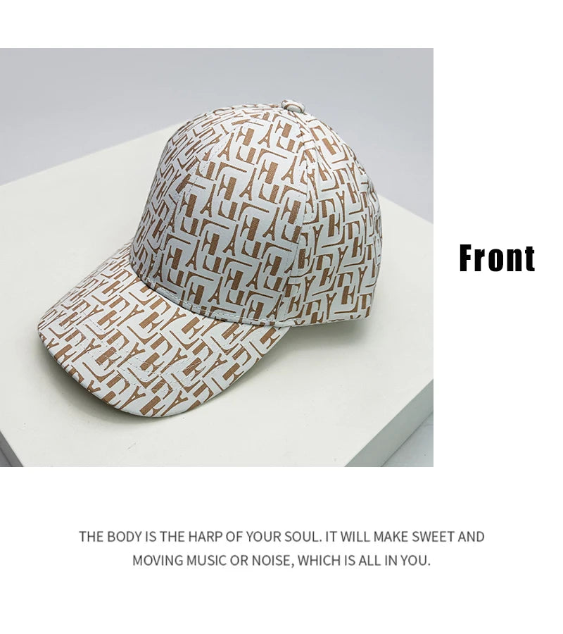 New Houndstooth Letter Baseball Hats Men Women Versatile Sunscreen Casual Breathable Fashion Outdoor Sport Korean Snapback Caps