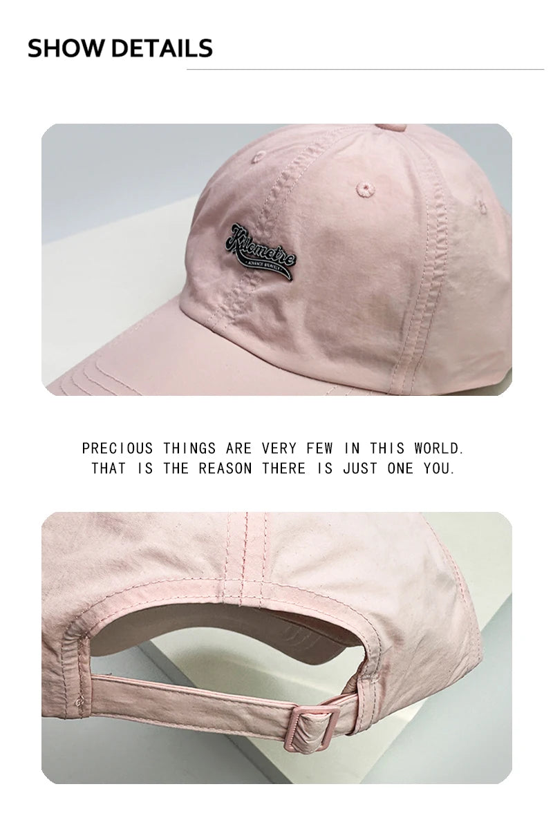 New Unisex Letter Quick Drying Baseball Hats Sports Breathable Simple Sunshade Outdoor Peaked Caps Versatile Fashion Casual ins