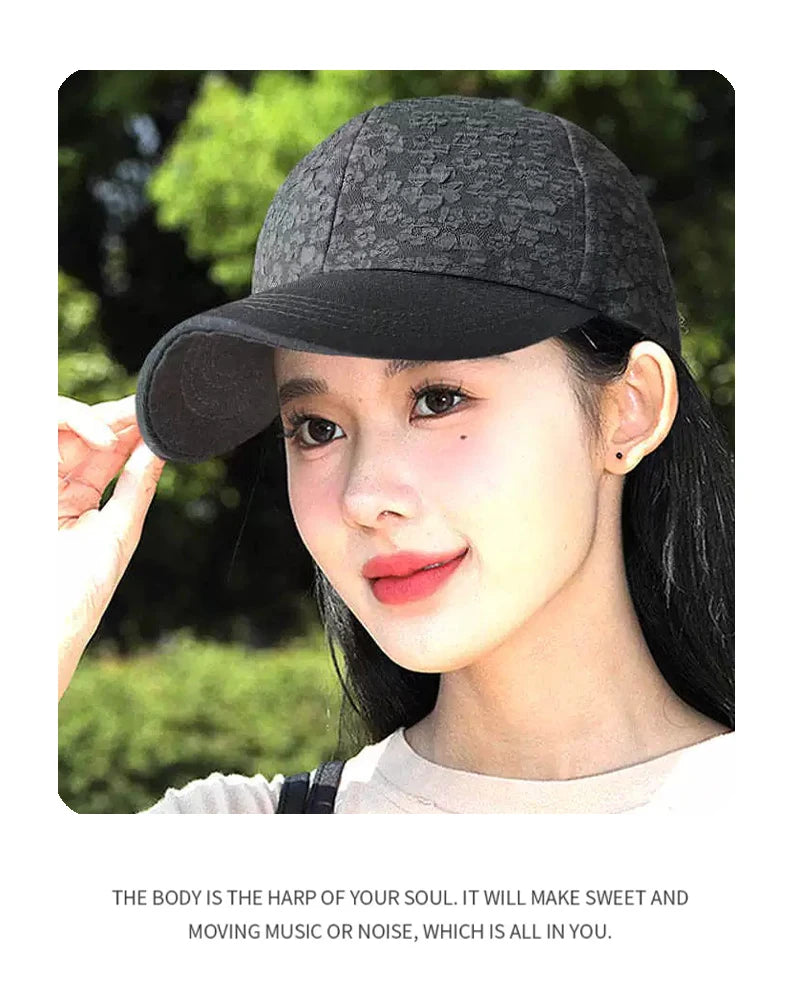 New Woman Hardtop Floral Baseball Hats Breathable Outdoor Sunshade Sports Versatile Snapback Caps Casual Fashion Westernized ins