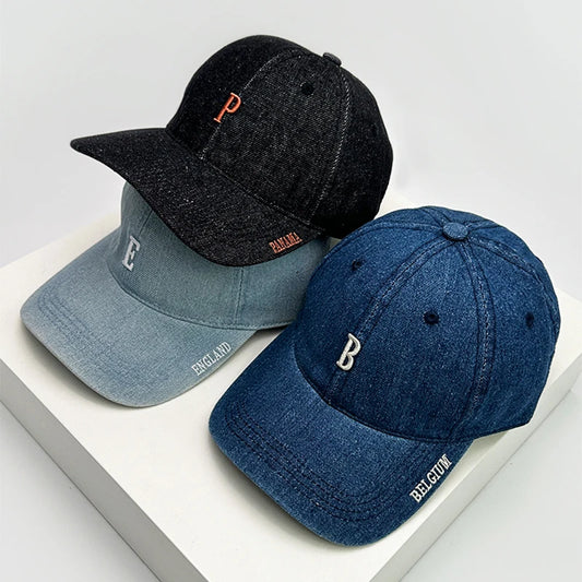 New Men Woman Simple Letter Embroidery Baseball Hats Sunshade Casual Breathable Retro Snapback Caps Versatile Fashion ins Street