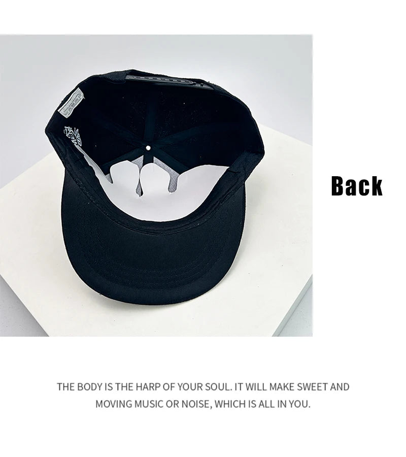 New Unisex American Style Letter Embroidery Baseball Hats Breathable Hip hop Sunshade ins Peaked Caps Versatile Fashion Street