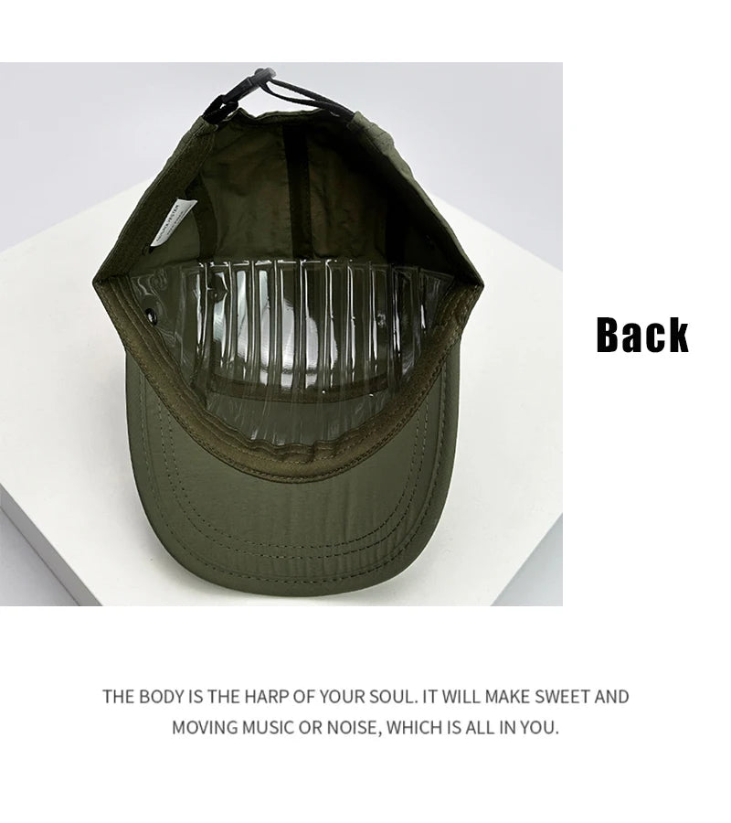 New Men Women Quick Drying Retro Snapback Caps Outdoor Camping Sunshade Breathable Baseball Hats Versatile Fashion Simple Light