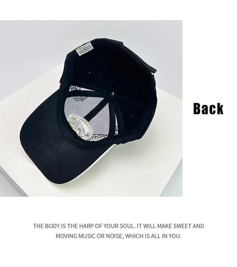 New Unisex Hip Hop Panther Embroidery Baseball Hats Casual Breathable Personal Sunshade Hardtop Peaked Caps Versatile Fashion