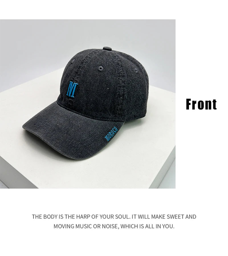 New Men Woman Simple Letter Embroidery Baseball Hats Sunshade Casual Breathable Retro Snapback Caps Versatile Fashion ins Street