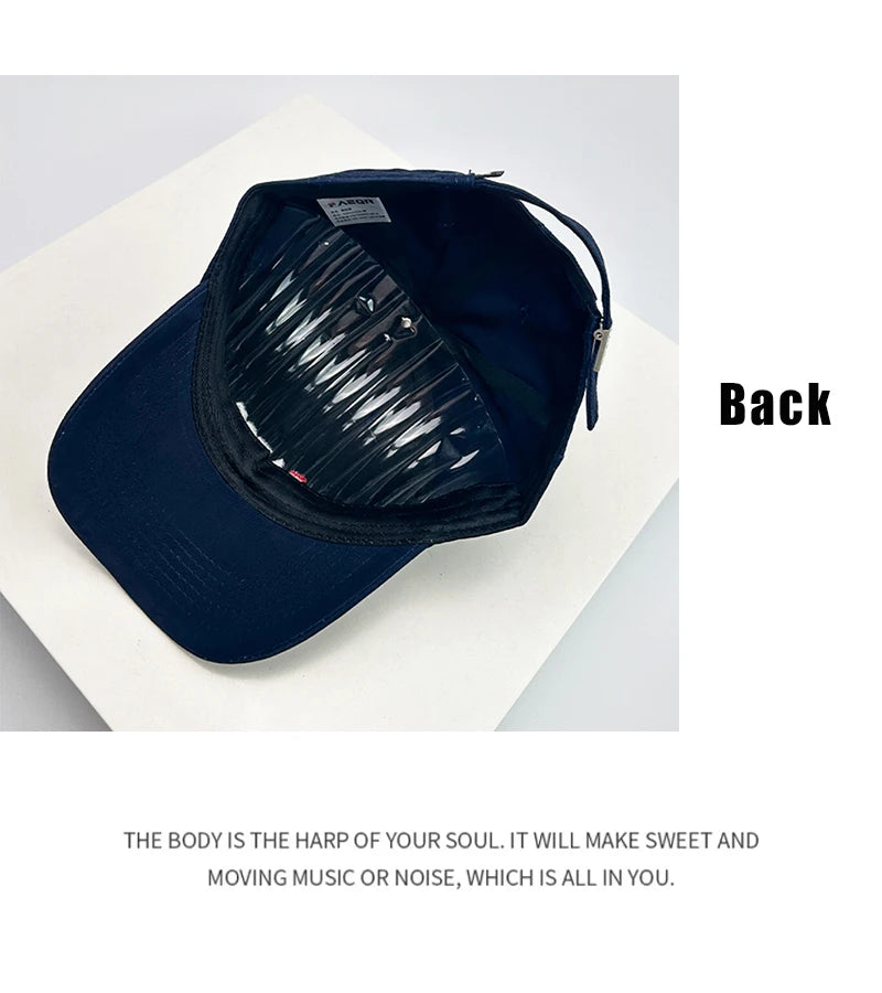 New Unisex Letter Embroidery Simple Baseball Hats Breathable Student Sunshade Korean Peaked Caps Versatile Casual Fashion ins