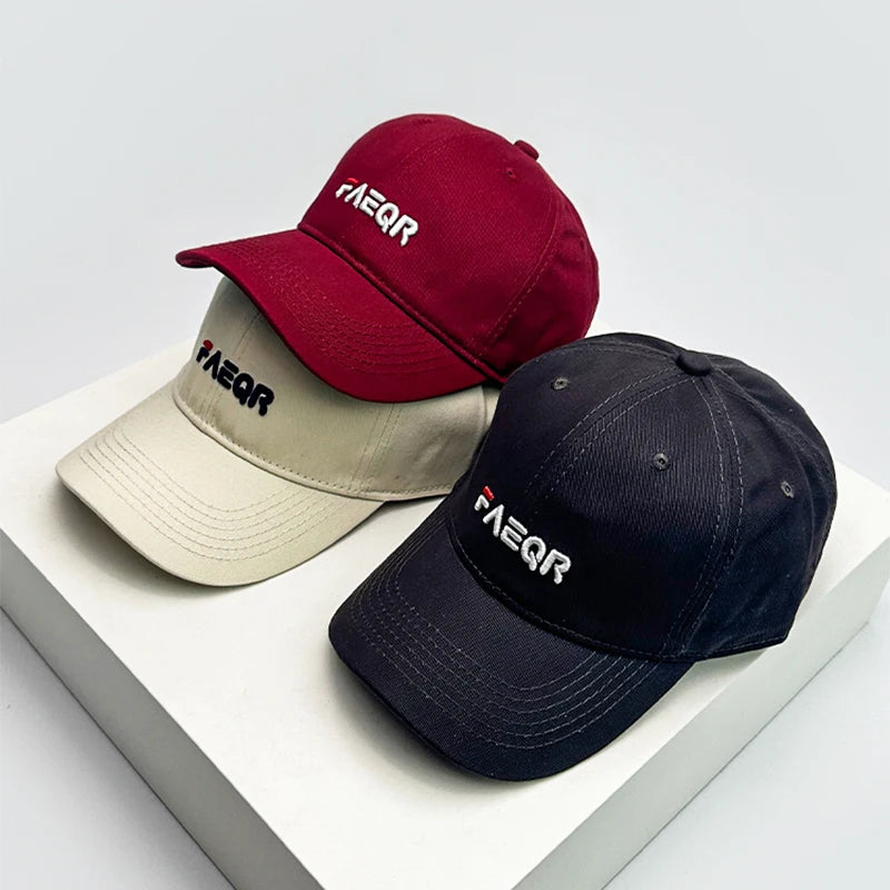 New Unisex Letter Embroidery Simple Baseball Hats Breathable Student Sunshade Korean Peaked Caps Versatile Casual Fashion ins