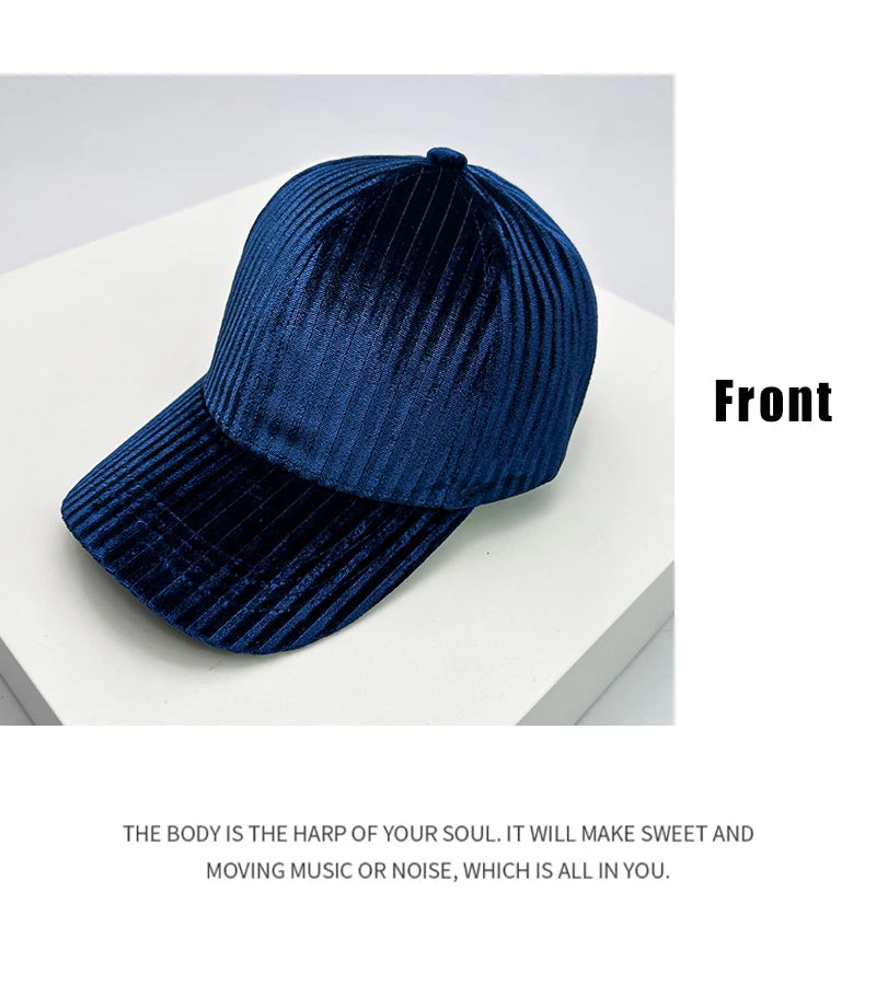 Autumn and Winter New Vertical Stripes Baseball Hats Warm Men Women Versatile Sunscreen Fashion Outdoor Snapback Caps Casual