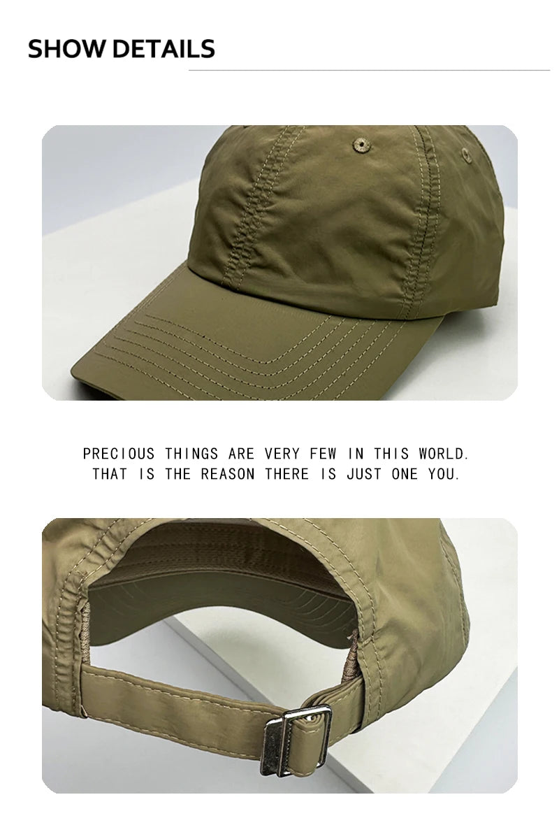 New Unisex Quick Drying Solid Simple Baseball Hats Sports Breathable Sunshade Outdoor Peaked Caps Versatile Fashion Candy Color