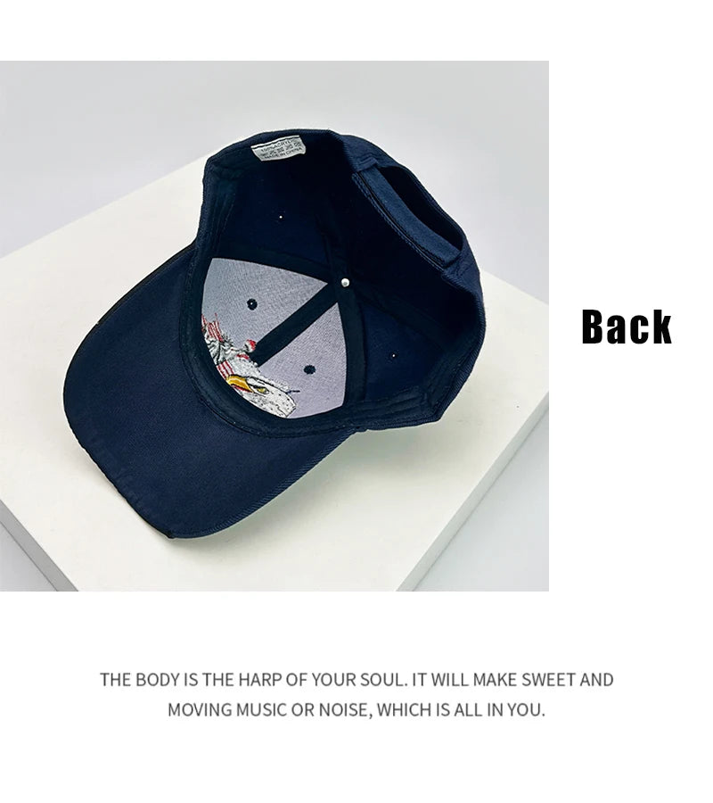 New Unisex America Eagle Letter Embroidery Baseball Hats Hardtop Breathable Personal Sunshade Peaked Caps Versatile Fashion ins