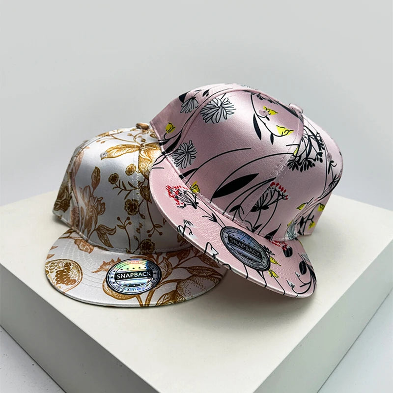 New Unisex Bandhnu Colorful Flowers Leaves Baseball Hats Breathable Hip Hop Sunshade Peaked Caps Versatile Fashion Color Block