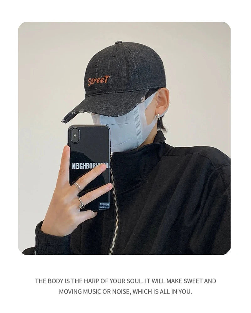 New Men Woman Broken Style Letter Embroidery Baseball Hats Retro Sunshade Breathable Casual Snapback Caps Versatile Fashion ins