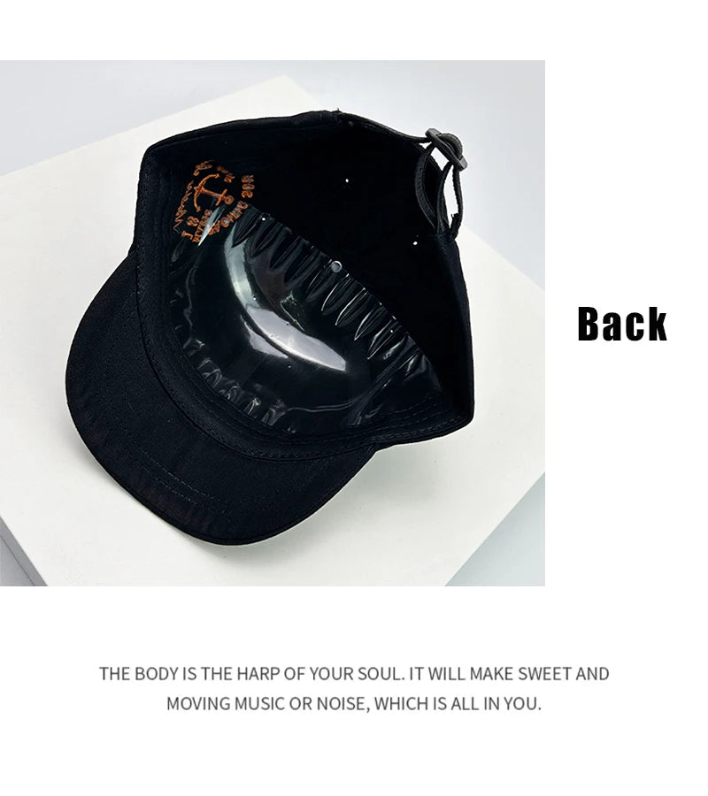 New Men Woman American Vintage Niche Letter Baseball Hats Breathable Short Eaves Sunshade Snapback Caps Versatile Fashion Street