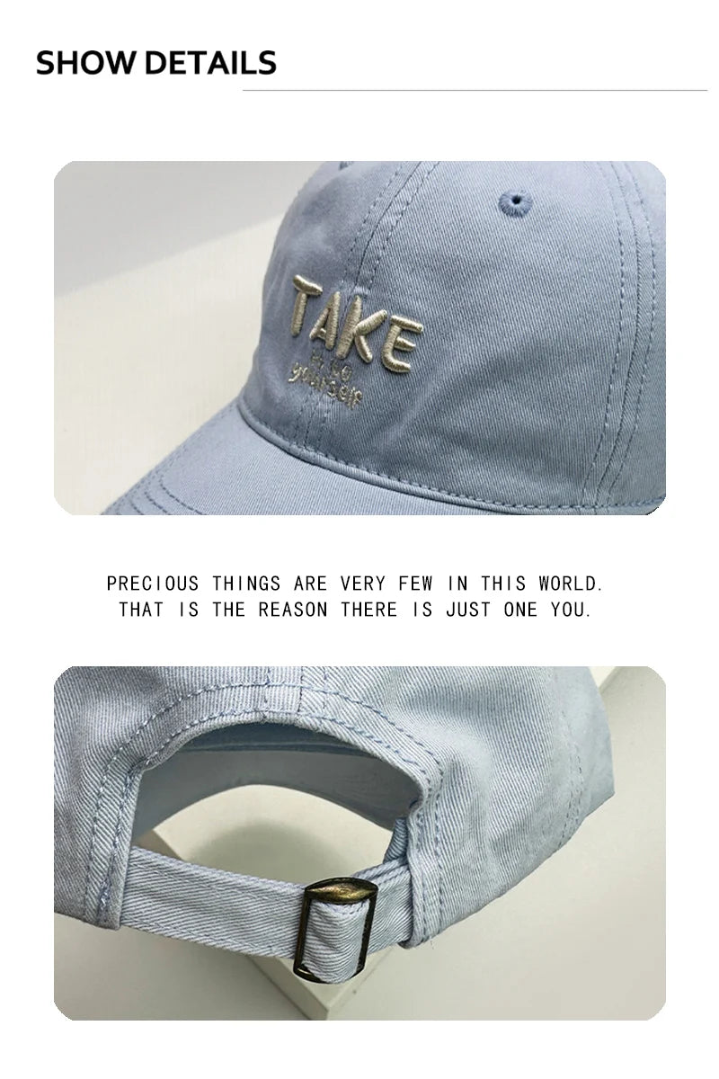 New Men Women Temperamental Embroidered Letters Baseball Hats Versatile Breathable Sunshade Korean Snapback Caps Fashion Simple