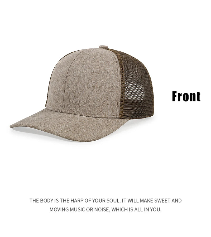 New Men Women High-quality Color Block Baseball Hats Sunshade Outdoor Breathable Casual Truck Caps Mesh Fashion Simple Versatile