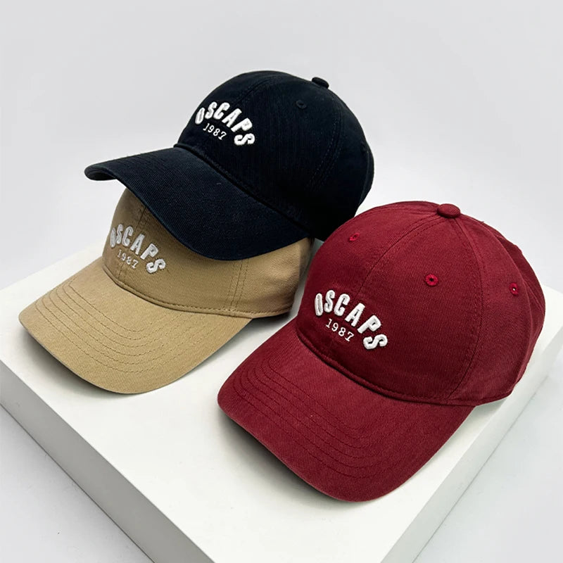 New Men Women Letter embroidery Korean Baseball Hats Sunshade Versatile Breathable Snapback Caps Fashion Recreational Retro ins