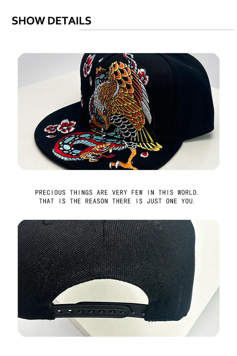 New Unisex China Chic Pattern Embroidery Baseball Hats Breathable Ethnic Style Sunshade Peaked Caps Versatile Hip Hop Fashion