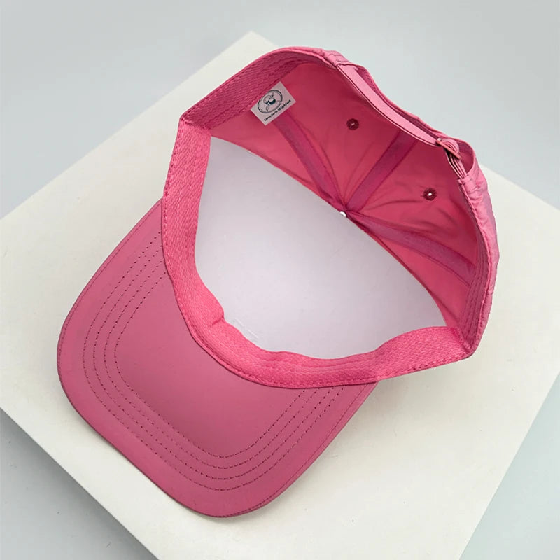 New Women Dopamine Color Bow Quick Drying Baseball Hats Sweet Breathable Casual Sunshade Outdoor Peaked Caps Versatile Fashion