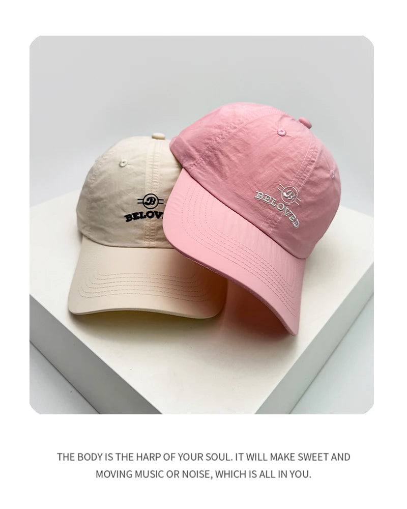 New Men Woman Sport Embroidered Letters Quick Drying Baseball Hats Breathable Outdoor Sunshade Snapback Caps Versatile Fashion