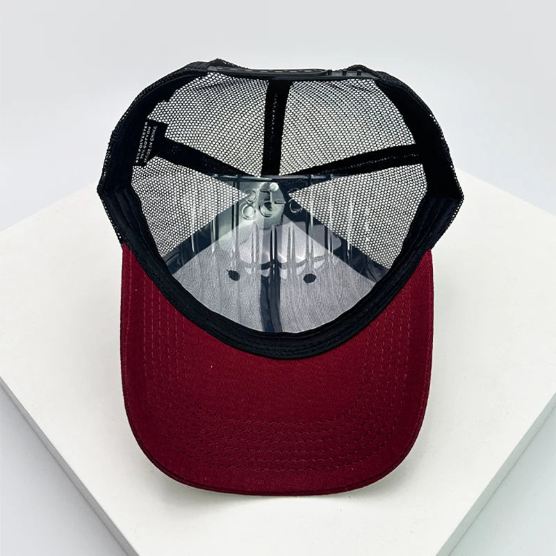 New Men Women Color Block American Style Baseball Hats Sunshade Personal Breathable Street Truck Caps Versatile Fashion Simple