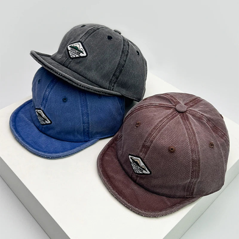 New Unisex Hip Hop Letter Embroidery Baseball Hats Street Breathable Personal Sunshade Peaked Caps Versatile Fashion Short Eaves