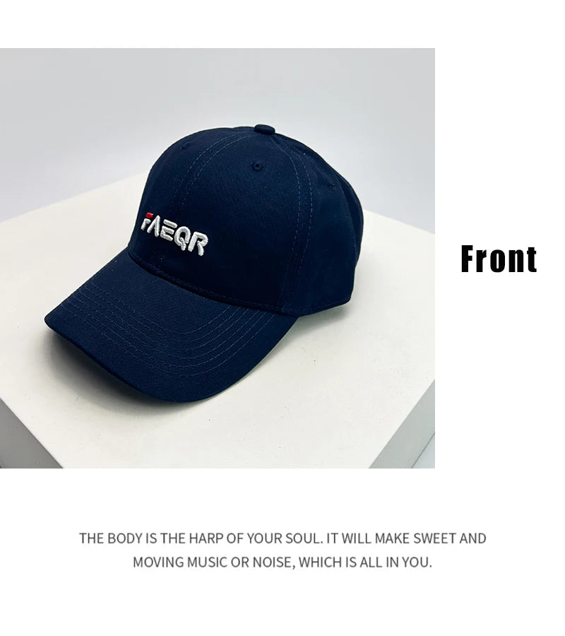 New Unisex Letter Embroidery Simple Baseball Hats Breathable Student Sunshade Korean Peaked Caps Versatile Casual Fashion ins