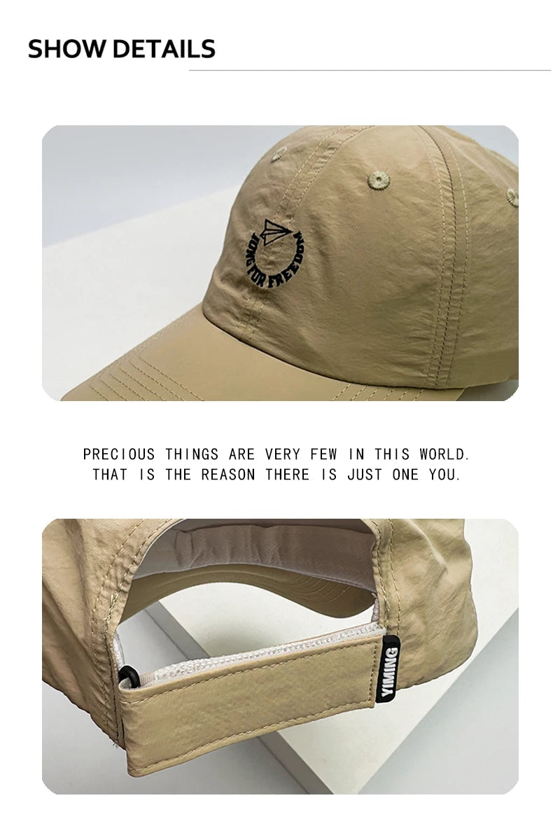 New Men Woman Embroidered Airplane Letters Quick Drying Baseball Hats Breathable Sunshade Sport Snapback Caps Versatile Fashion