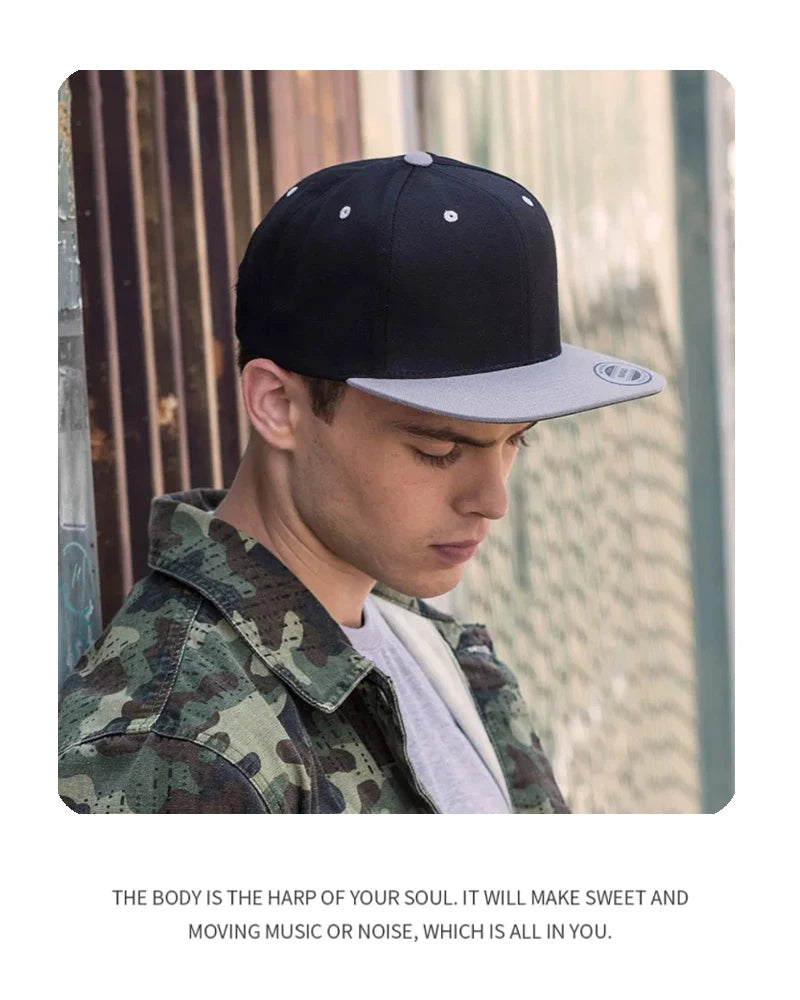 New Unisex Color Block Solid Baseball Hats Breathable Simple Sunshade Hip Hop Peaked Caps Versatile Flat Eave Fashion ins Street