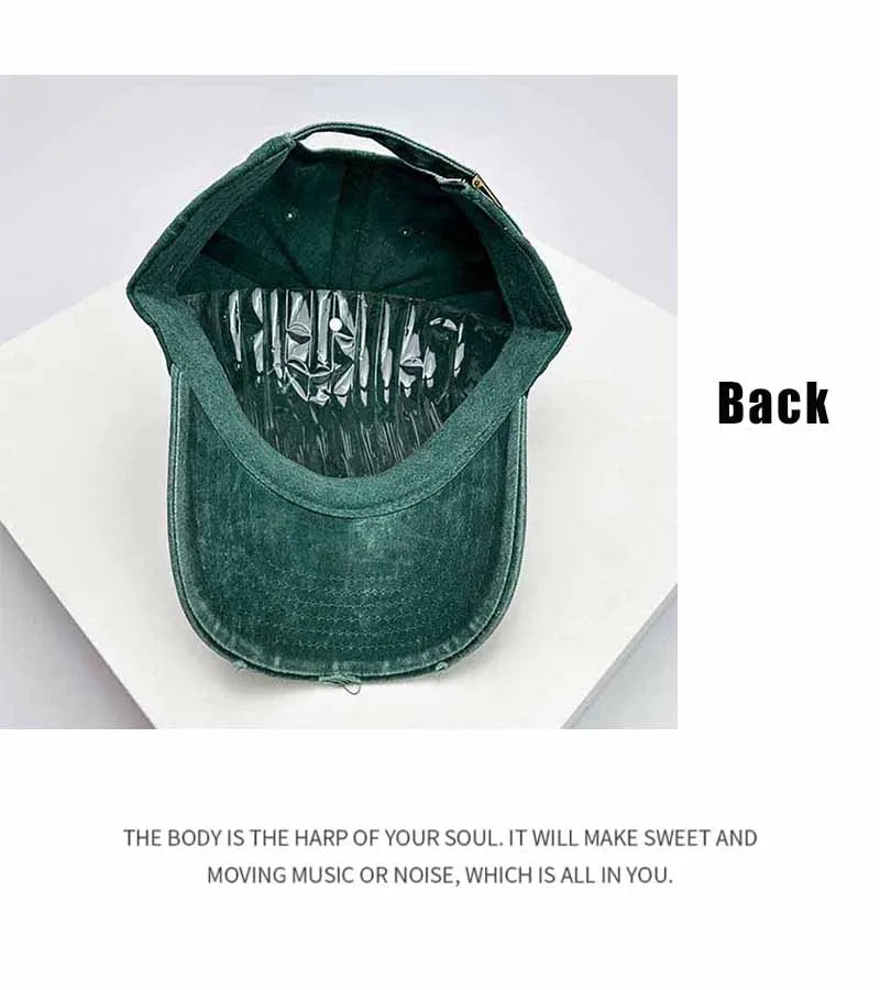 New Men Women American Vintage Letter Baseball Hats Breathable Sunshade Versatile Broken Style Snapback Caps Fashion Outdoor ins