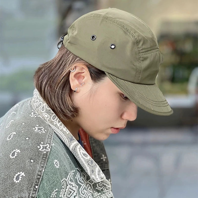 New Men Women Quick Drying Retro Snapback Caps Outdoor Camping Sunshade Breathable Baseball Hats Versatile Fashion Simple Light