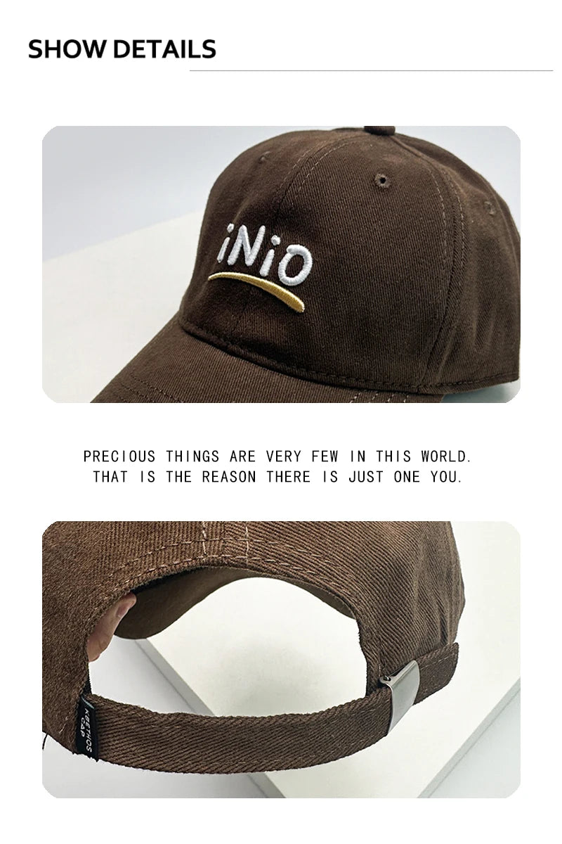 New Unisex Advanced Feel Embroidered Letters Baseball Hats Breathable Korean Sunshade Peaked Caps Versatile Casual Fashion Retro