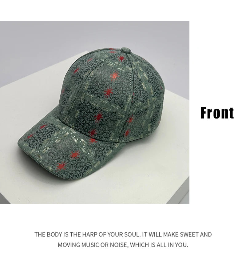 New Check Men Women Vintage Street Baseball Hats Cotton Fashion Versatile Sunscreen Hip-hop Caps Hardtop Street  Unisex  kpop