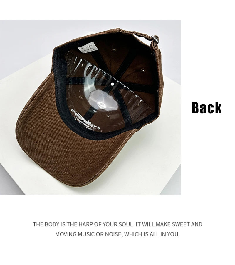 New Men Women Sanding American Vintage Embroidered Letters Snapback Caps Sunshade Breathable Baseball Hats Versatile ins Fashion