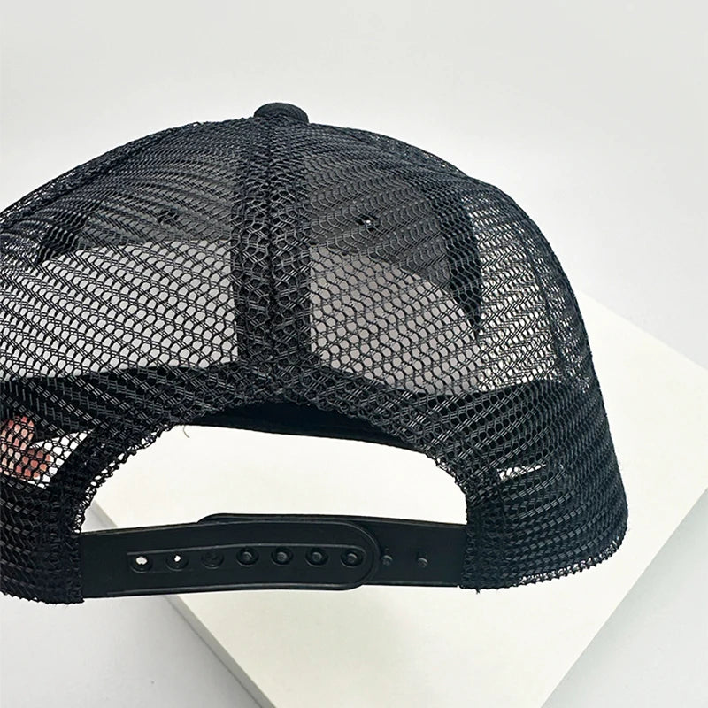 New Unisex Hip hop American Style Baseball Hats Breathable Mesh Sunshade Flat Eave Peaked Caps Versatile Fashion Street Dance