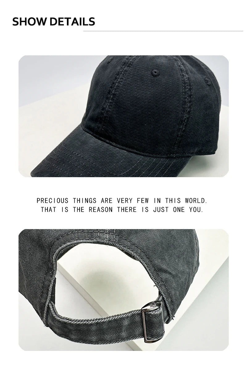 New Unisex Korean Solid Simple Baseball Hats Breathable Casual Sunshade Outdoor Peaked Caps Versatile Retro Fashion High-quality