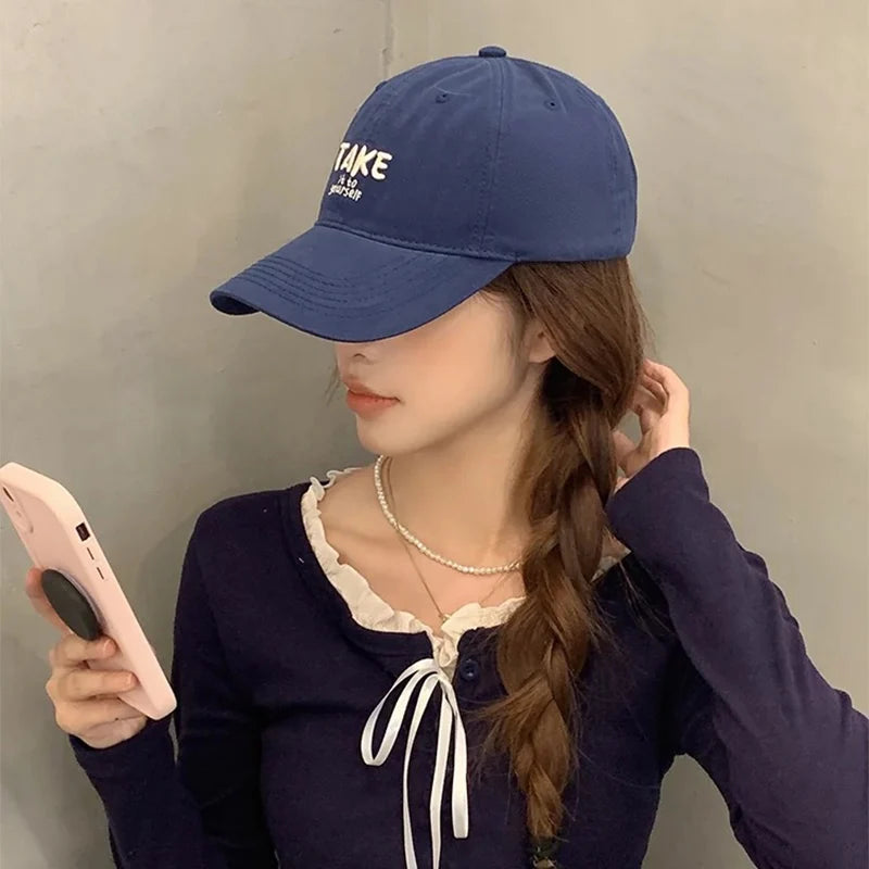 New Men Women Temperamental Embroidered Letters Baseball Hats Versatile Breathable Sunshade Korean Snapback Caps Fashion Simple