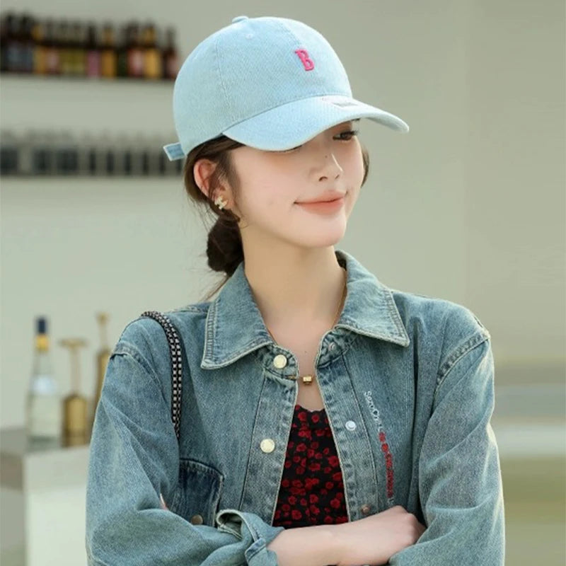 New Men Woman Simple Letter Embroidery Baseball Hats Sunshade Casual Breathable Retro Snapback Caps Versatile Fashion ins Street