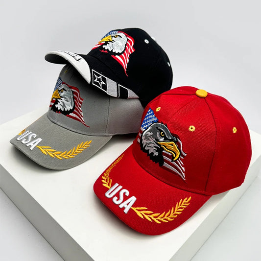 New Men Women American Flag Eagle Embroidery Baseball Hats Fashion Breathable Sunshade Snapback Caps Versatile Personal Street