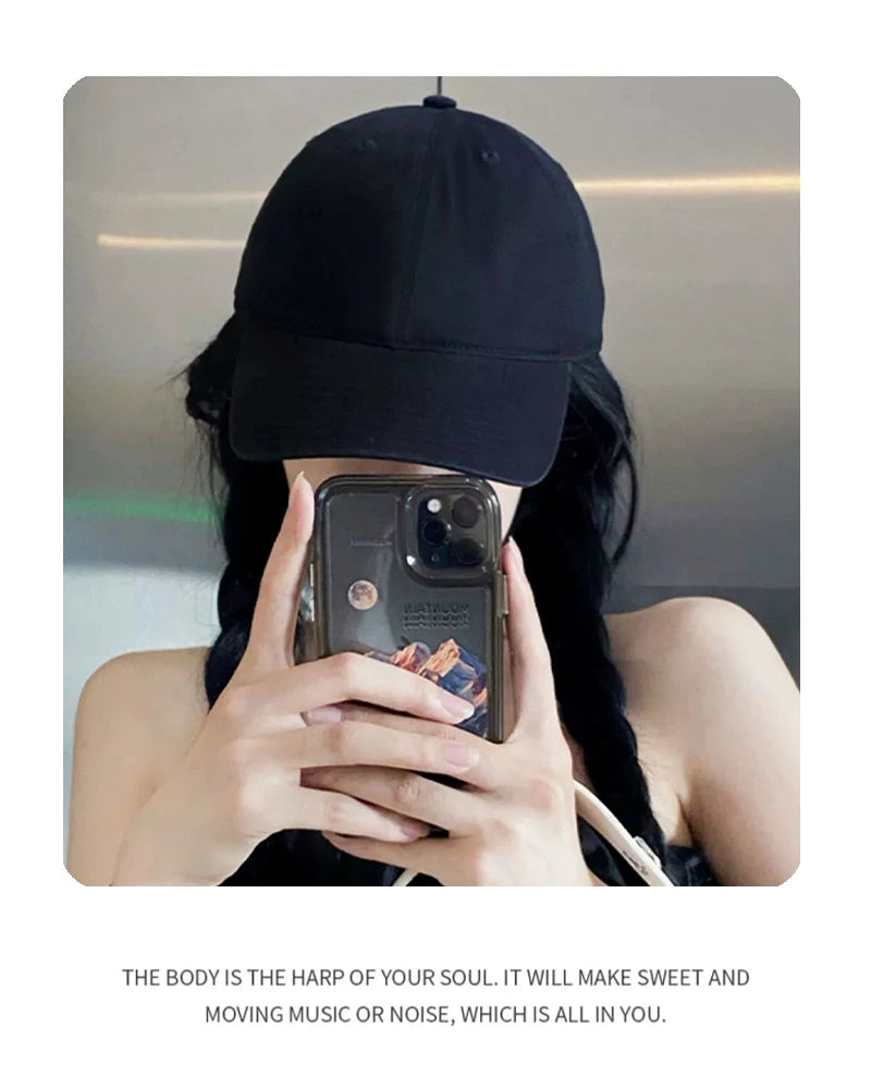 New Men Women Solid Color Snapback Caps Versatile Hip-hop Fashion Distress Baseball Hats Street Sunshade Outdoor Simple Retro