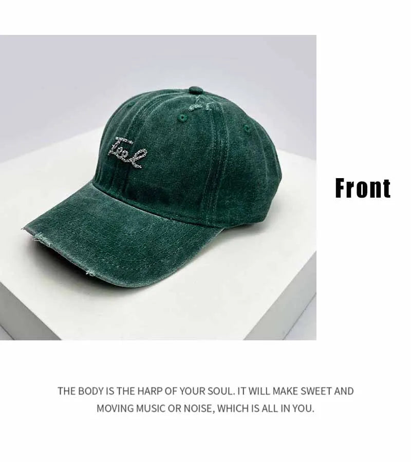 New Men Women American Vintage Letter Baseball Hats Breathable Sunshade Versatile Broken Style Snapback Caps Fashion Outdoor ins