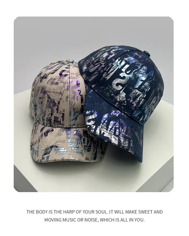 New Street Gradient Printing Graffiti Bandhnu Men Women Baseball Hats Cotton Comfortable Versatile Fashion Sport Hip Hop Caps