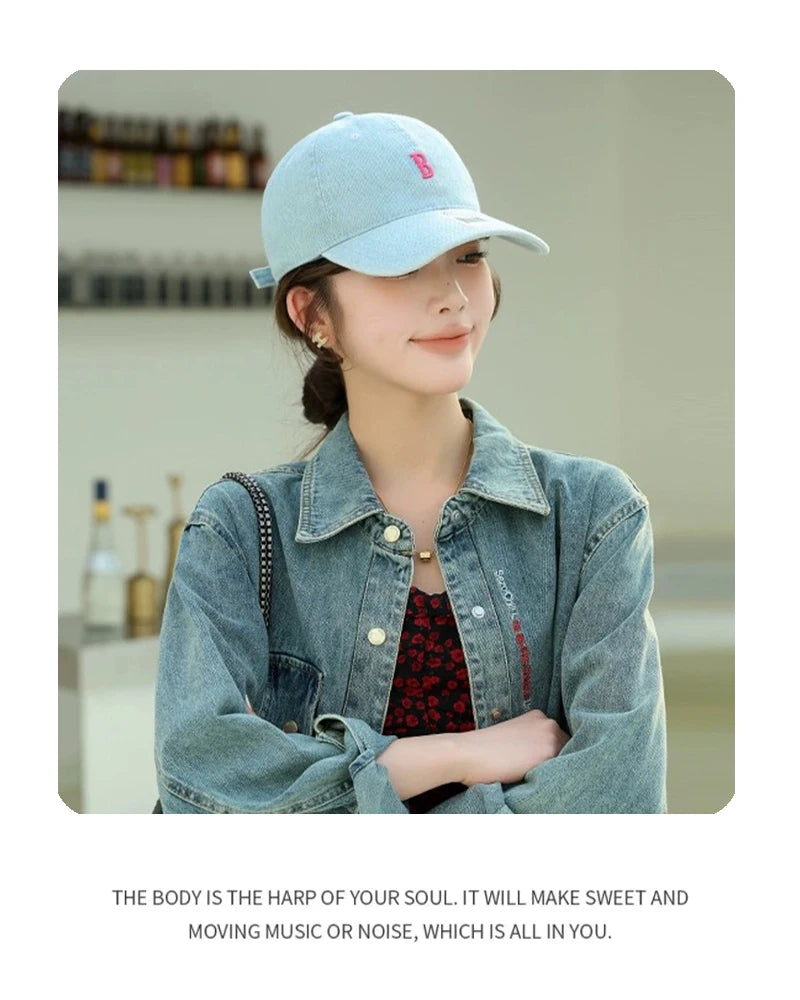 New Men Woman Simple Letter Embroidery Baseball Hats Sunshade Casual Breathable Retro Snapback Caps Versatile Fashion ins Street