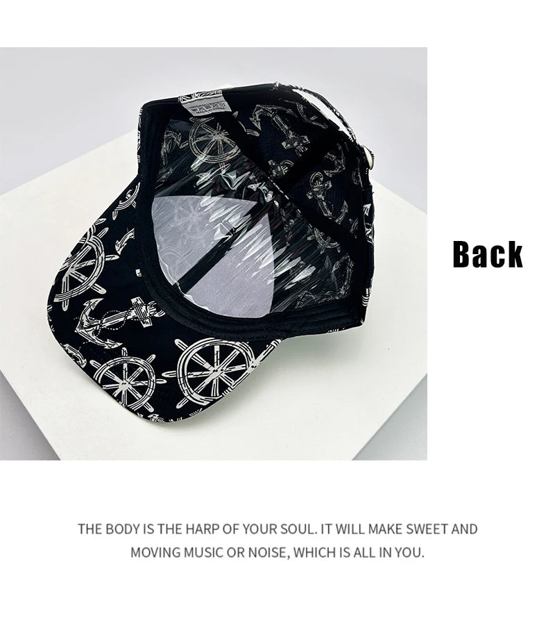 New Men Women Printed Hip Hop Graffiti Snapback Caps Distress Sunshade Versatile Fashion Baseball Hats Korean Street Breathable