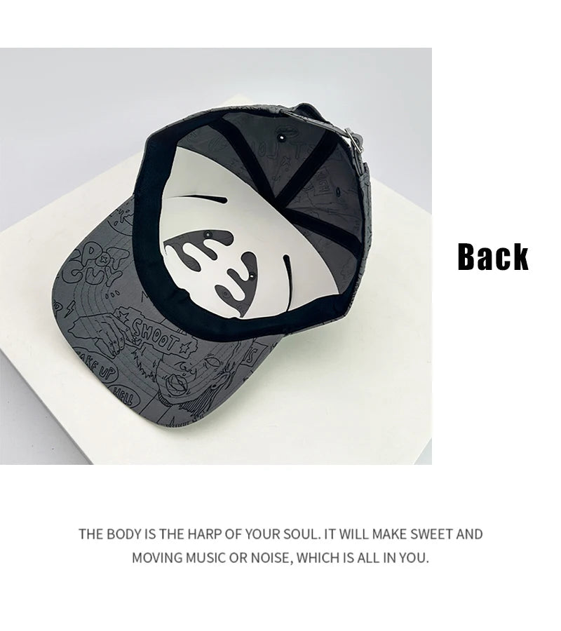 New Unisex Graffiti Comics Quick Drying Baseball Hats Personal Breathable Outdoor Sunshade Hip Hop Peaked Caps Versatile Fashion