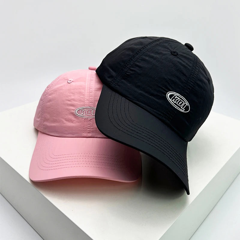 New Men Woman Quick Drying Simple Letter Embroidery Baseball Hats Breathable Outdoor Sunshade Snapback Caps Versatile Fashion