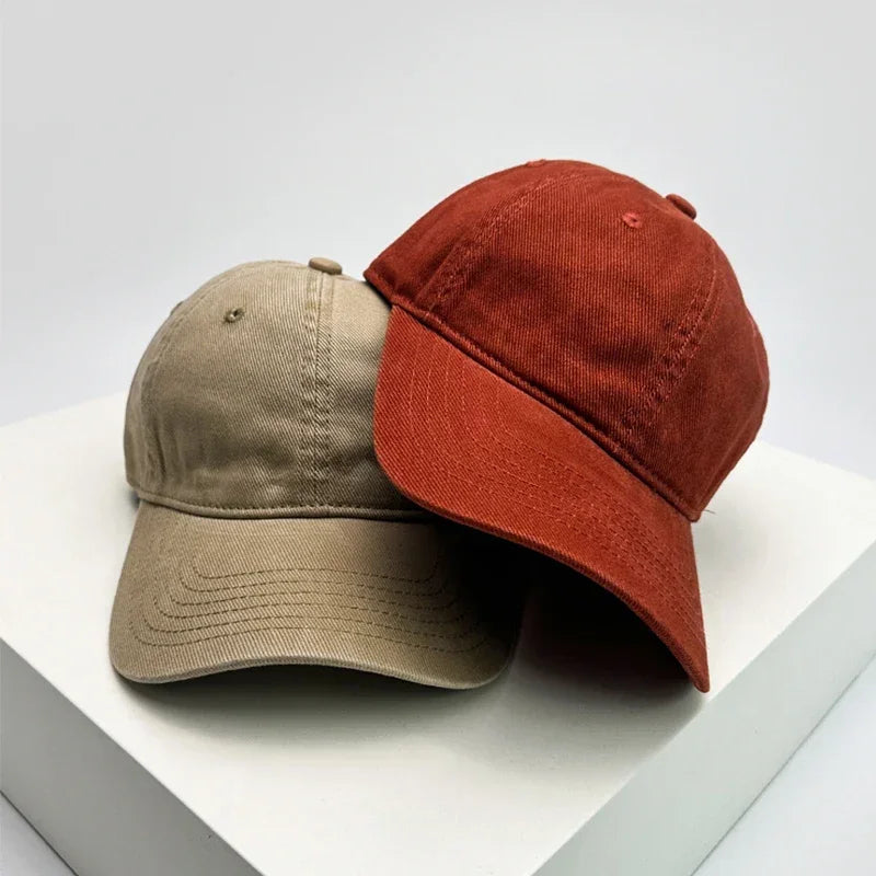 Autumn and Winter New Unisex Solid Simple Baseball Hats Breathable Retro Casual Sunshade Peaked Caps Versatile Outdoor Fashion