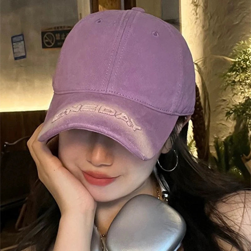 New Men Women Retro Letter Embroidery Baseball Hats Broken Style Sunshade Breathable Street Snapback Caps Versatile Fashion ins